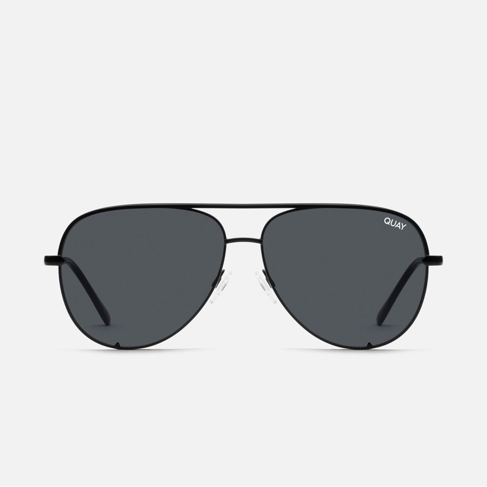 Used Quay Australia High Key Aviator Black Sunglasses
